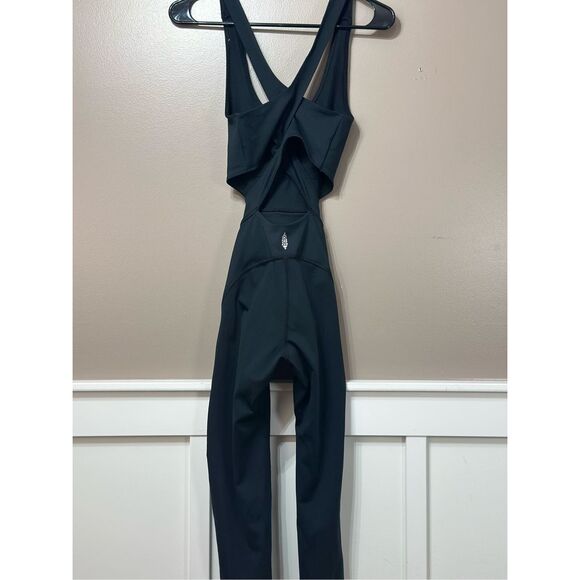 NWOT Free People FP Movement Back It Up Athletic Black One Piece Romper Women's - Picture 10 of 13